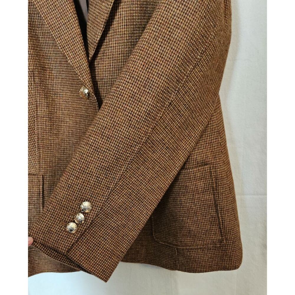 Talbots Women's Winter Fitted Blazer Rust Brown Size 16 Wool Blend Jacket NWT - Picture 6 of 10